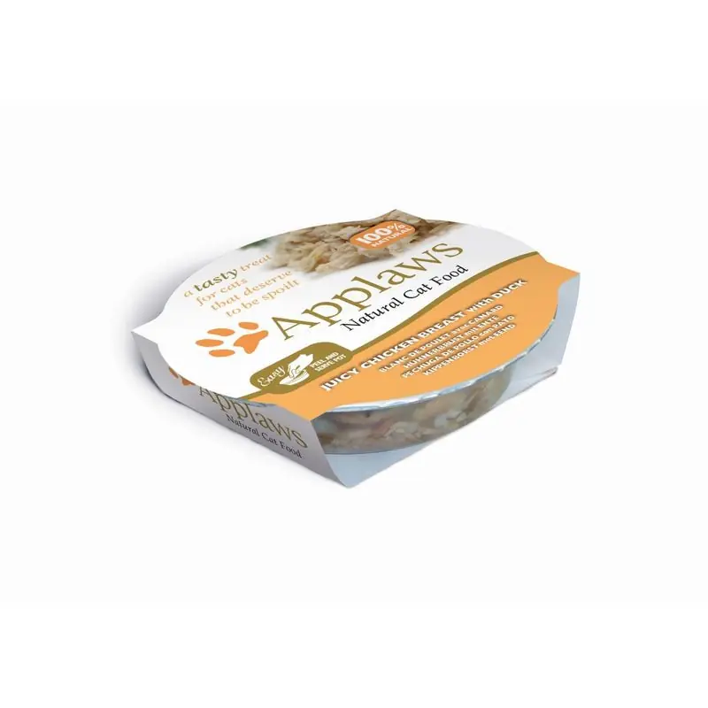 Akciós ár Applaws Pot Csirkemellel És Kacsahússal, 60G Konzerv Macskának