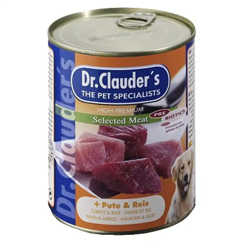 Exkluzív ajánlat Dr.Clauders Kutya Konzerv Selected Meat Pulyka/Rizs 800G