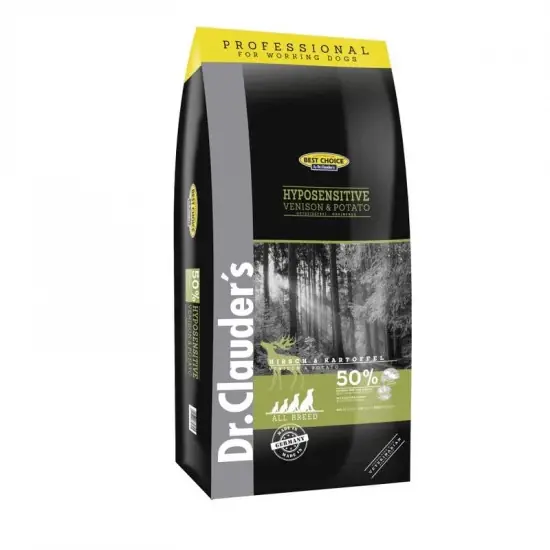 Legkelendőbb Dr.Clauders Best Choice Adult Hyposensitive Szarvas&Burgonya All breed 20kg