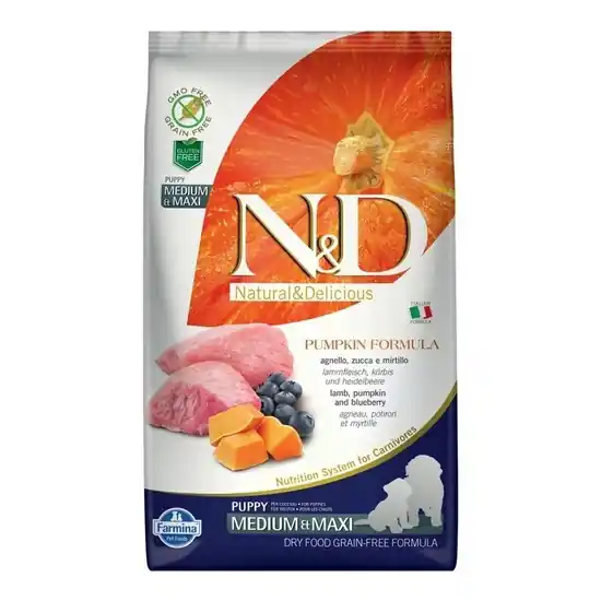 N&D Dog Grain Free bárány&áfonya sütőtökkel puppy medium/maxi 2,5kg Vedd meg most