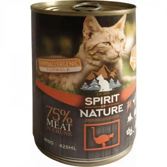 Spirit of Nature Cat konzerv Strucchússal 415gr Árcsökkenés