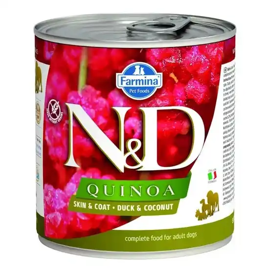 Újdonság N&D Dog Quinoa konzerv kacsa&kókusz 285g