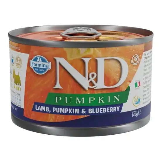 Olcsó N&D Dog Pumpkin konzerv bárány&áfonya sütőtökkel adult mini 140gr