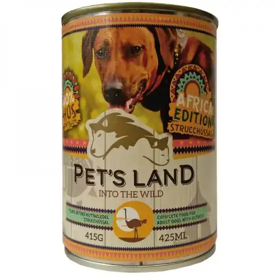 Kedvezmény Pet s Land Dog Konzerv Strucchússal Africa Edition 415g