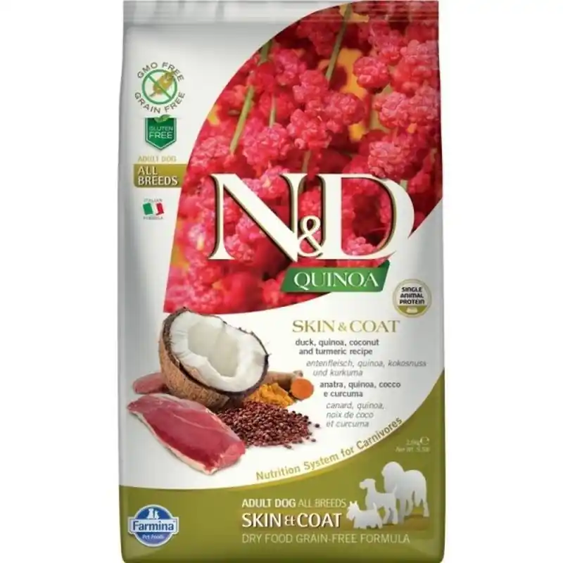 N&D Dog Quinoa Skin&coat Kacsa 2,5kg Népszerű