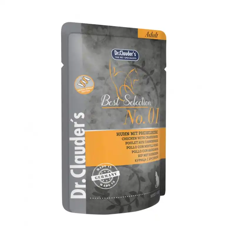 Dr.Clauders Best Selection Cat No1 alutasak csirke tőzegáfonyával - Mono Protein 85g Vedd meg online