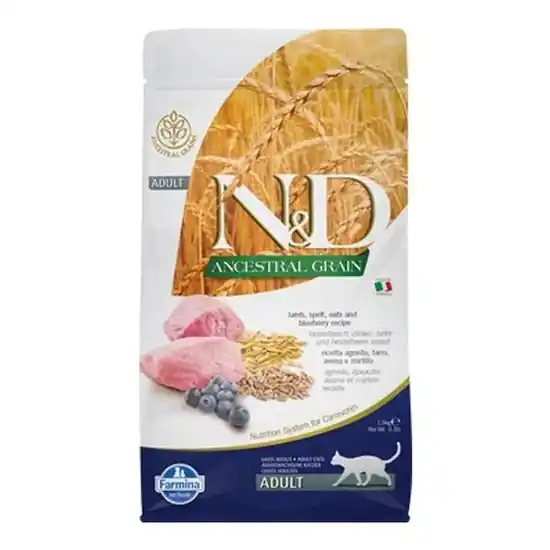 Akció N&D Cat Ancestral Grain bárány,tönköly&zab&áfonya Adult 1,5kg