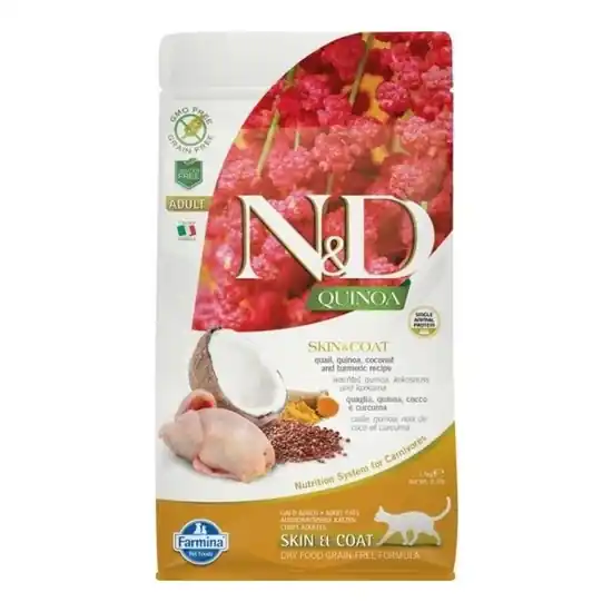 N&D Cat Quinoa Skin&coat Fürj 1,5kg Szezonális akció