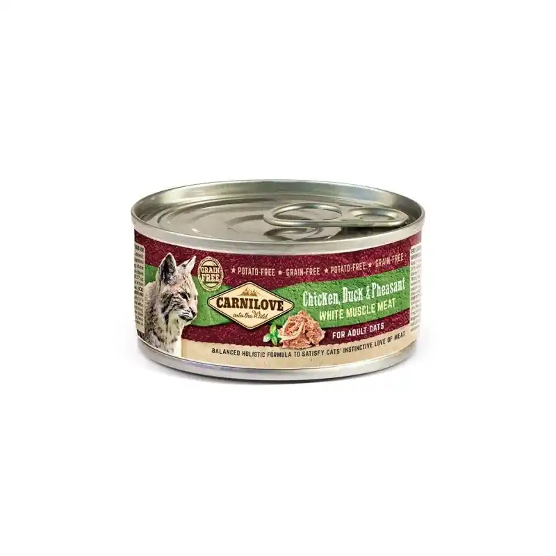 Carnilove Cat Chicken, Duck & Pheasant Can- Csirke, Kacsa és Fácán Hússal Konzerv 100g Árcsökkenés