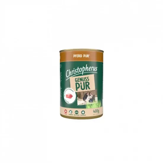 Christopherus Dog konzerv pure ló 400g Korlátozott ajánlat