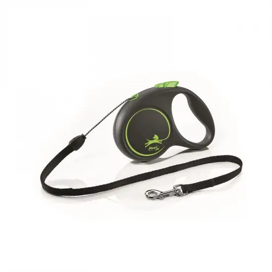 Legkelendőbb Flexi Black Design zsinóros automata póráz S 5m 12kg-ig zöld
