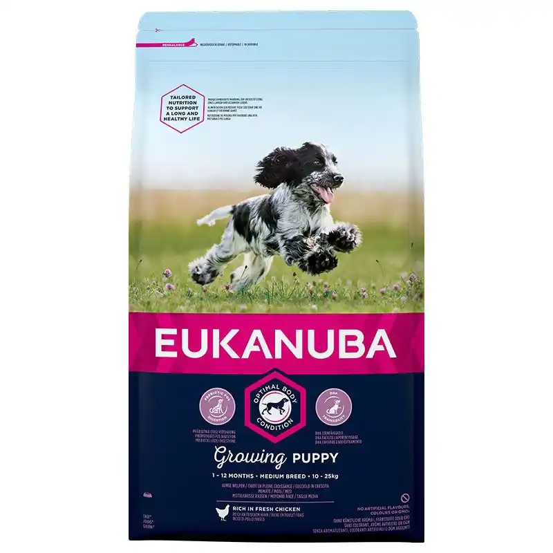 Eukanuba Puppy Medium kutyatáp 3kg Azonnali szállítás