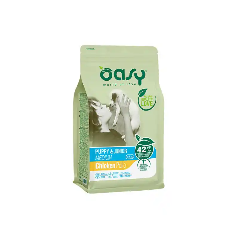 Oasy Dog Lifestage Puppy&Junior Medium 12kg Bestseller