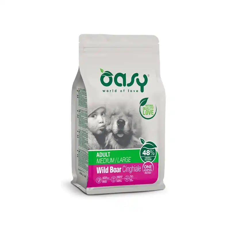 Oasy Dog OAP Adult Medium/Large Wild Boar 2,5kg Olcsóbb