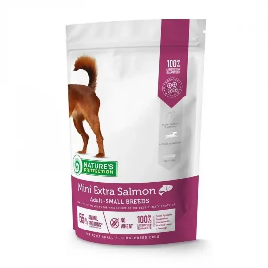 Árengedmény Natures Protection Dog Mini Extra Salmon 500g