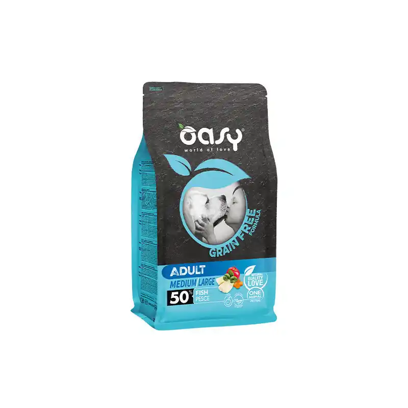 Oasy Dog GF Adult Medium/Large Fish 2,5kg Expressz szállítás