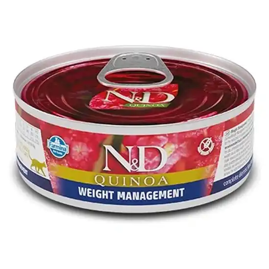 Árengedmény N&D Cat Quinoa konzerv weight management 80g
