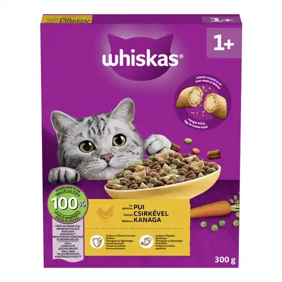 Whiskas Száraz Csirke -Májas Falat 300g Kedvezmény