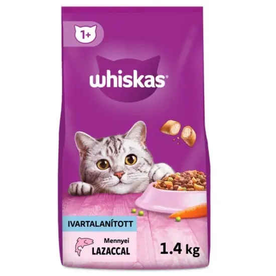 Whiskas Száraz Steril Lazac 1,4kg Biztonságos fizetés