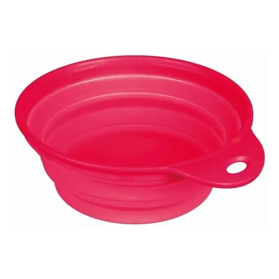 Akciós ár Trixie összecsukható szilikon tál utazáshoz tömör peremmel 1l/18cm