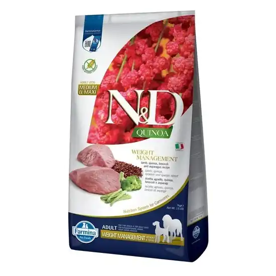 Biztonságos vásárlás N&D Dog Quinoa Weight Management Bárány 7kg