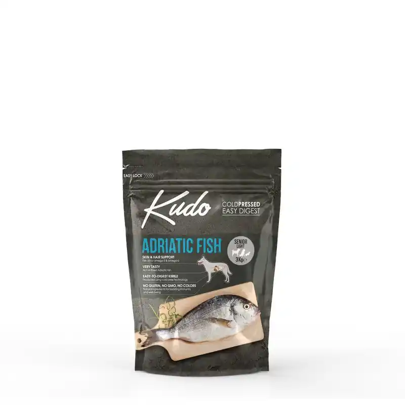 Kudo Low Grain Senior/Light Adriatic Fish száraz kutyatáp adriai hal 3kg Akció