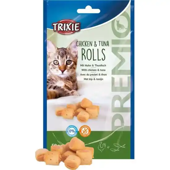Trixie Jutalomfalat Premio Macskának Csirke és Tonhal Roll 50g Prémium