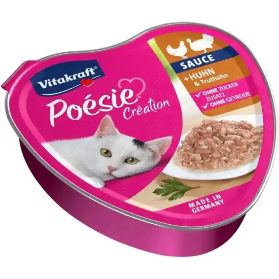 Különleges ajánlat Vitakraft Poésie Macska Alutál Csirke & Pulyka Szószban 85g