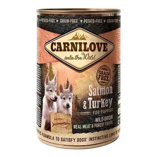 Ajánlat Carnilove Puppy Salmon & Turkey Can- Lazac és Pulyka Hússal Konzerv 400g