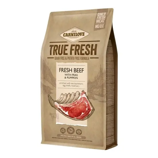 Carnilove True Fresh kutyatáp - Marha, borsó és sütőtök 4kg Végkiárusítás