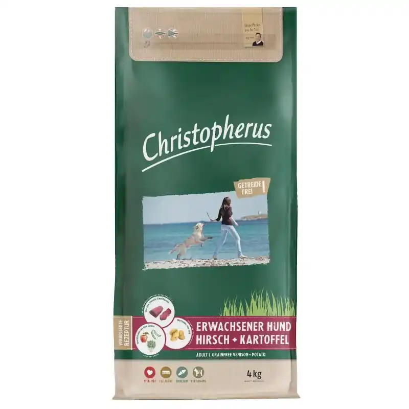 Christopherus Dog Adult Grainfree Szarvas és burgonya Large 4kg Gyors kiszállítás