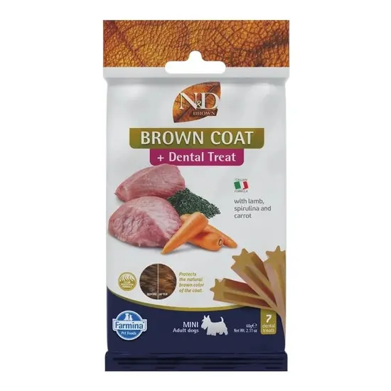 N&D Brown Dog Jutalomfalat Lamb,potato,carrot&spirulina Adult Mini 60g Rendeld meg most