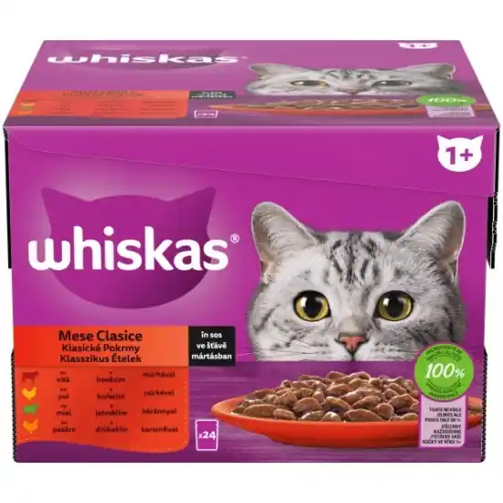 Szuper akció Whiskas alutasak 24-pack klasszikus válogatás 24x85g