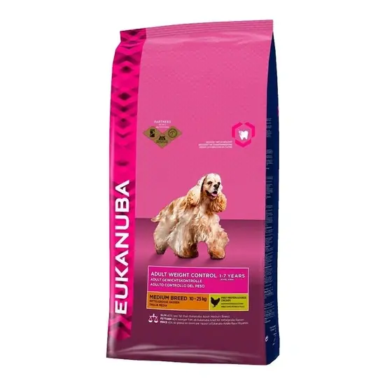 Expressz szállítás Eukanuba Adult Medium Breed Weight Control kutyatáp 15kg