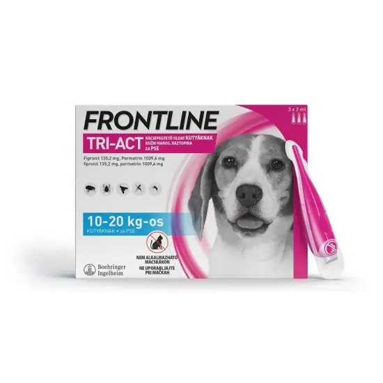 Frontline Tri-Act kutya M 10-20 kg 3x Akciós ár