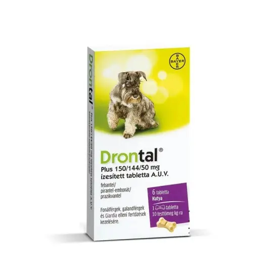 Drontal Plus ízesített féreghajtó tabletta 6x Kihagyhatatlan ajánlat
