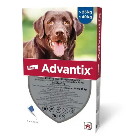 Advantix 400 4 ml 25-40 kg 4x Biztonságos fizetés