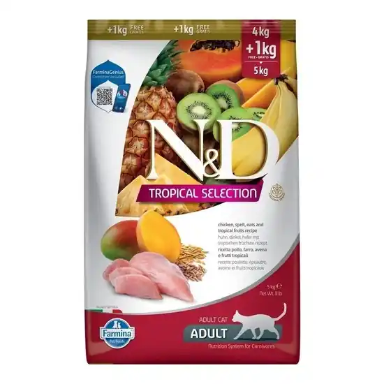 Outlet N&D Tropical Selection Cat Chicken adult 4+1kg