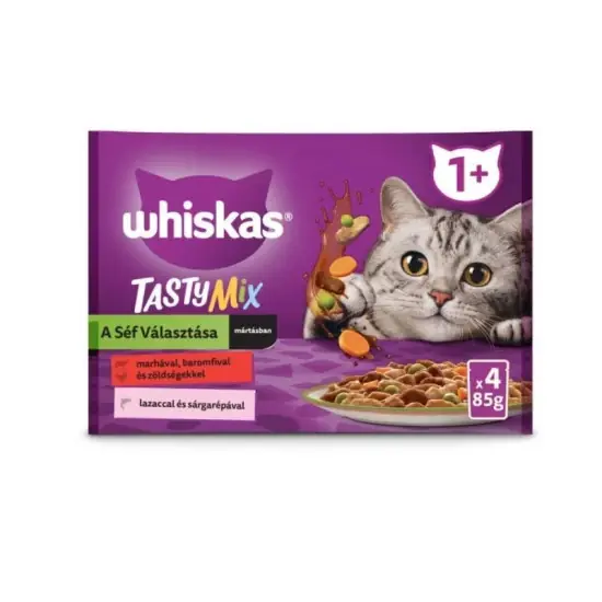 Whiskas alutasak Multipack Tasty Mix Chef‘s choice mártásban 4x85g Exkluzív ajánlat