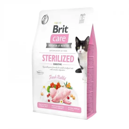 Brit Care Cat Grain Free Sterilized Sensitiv macskatáp 2kg Utolsó esély