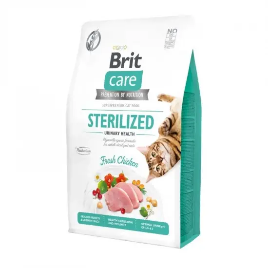 Brit Care Cat Grain Free Sterilized Urinary macskatáp 2kg Olcsó
