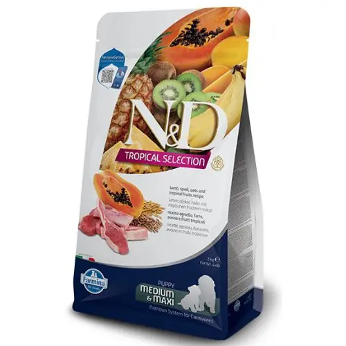 Szuper akció N&D Tropical Selection Dog Lamb Puppy Medium&Maxi – 10kg