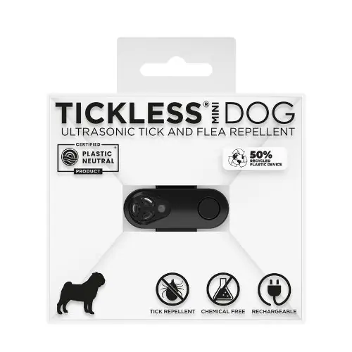 Tickless Mini Kullancs- és Bolhariasztó Kis testű kutyák számára Fekete Expressz szállítás