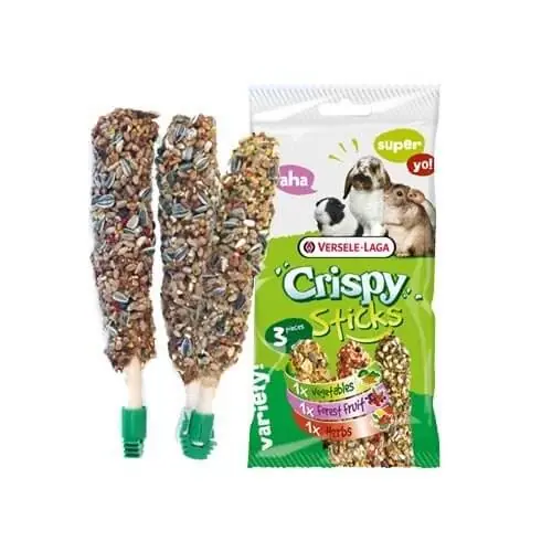 Szuper akció Versele-Laga Crispy Sticks Herbivores Triple Variety Pack 165g