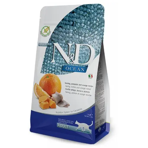 N&D Cat Ocean Hering, Sütőtök, Narancs Felnőtt Azonnali szállítás