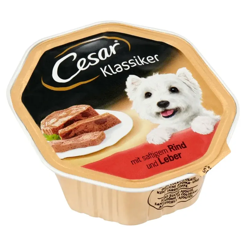 Kedvezményes ár Cesar Alutálcás kutyaeledel marha-máj 150g