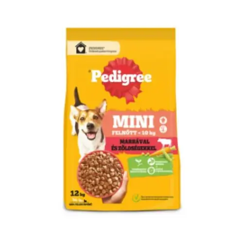 Olcsó Pedigree száraz kutyaeledel Marha-zöldség Mini