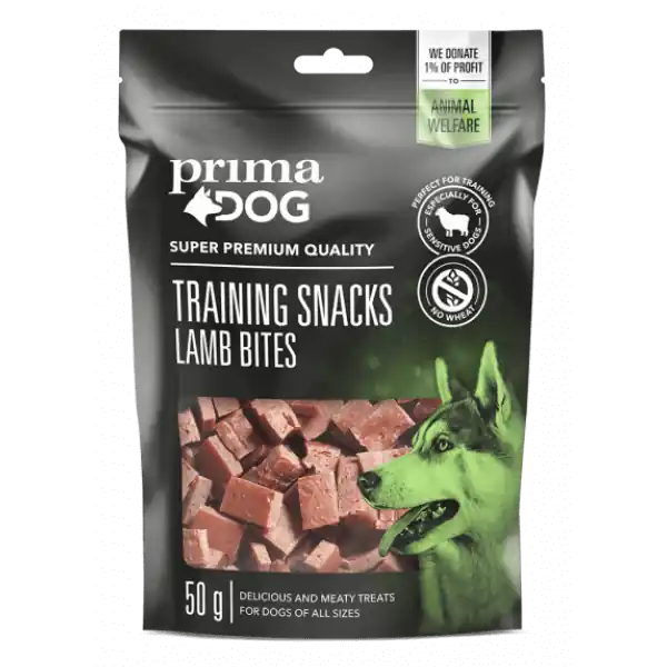 Gyors szállítás PrimaDog Training snack bárányfalat 50g