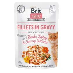 Bestseller Brit Care Cat Fillets in Gravy with Tender Turkey & Savory Salmon