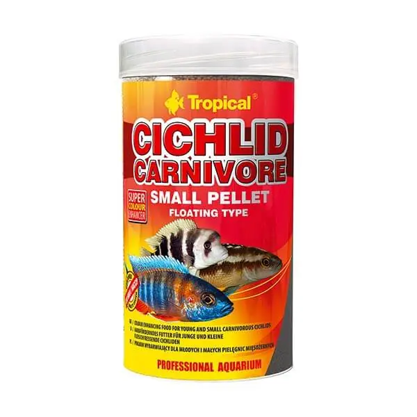 Olcsó Tropical Cichlid Carnivore Small Pellet 250 ml, dobozos